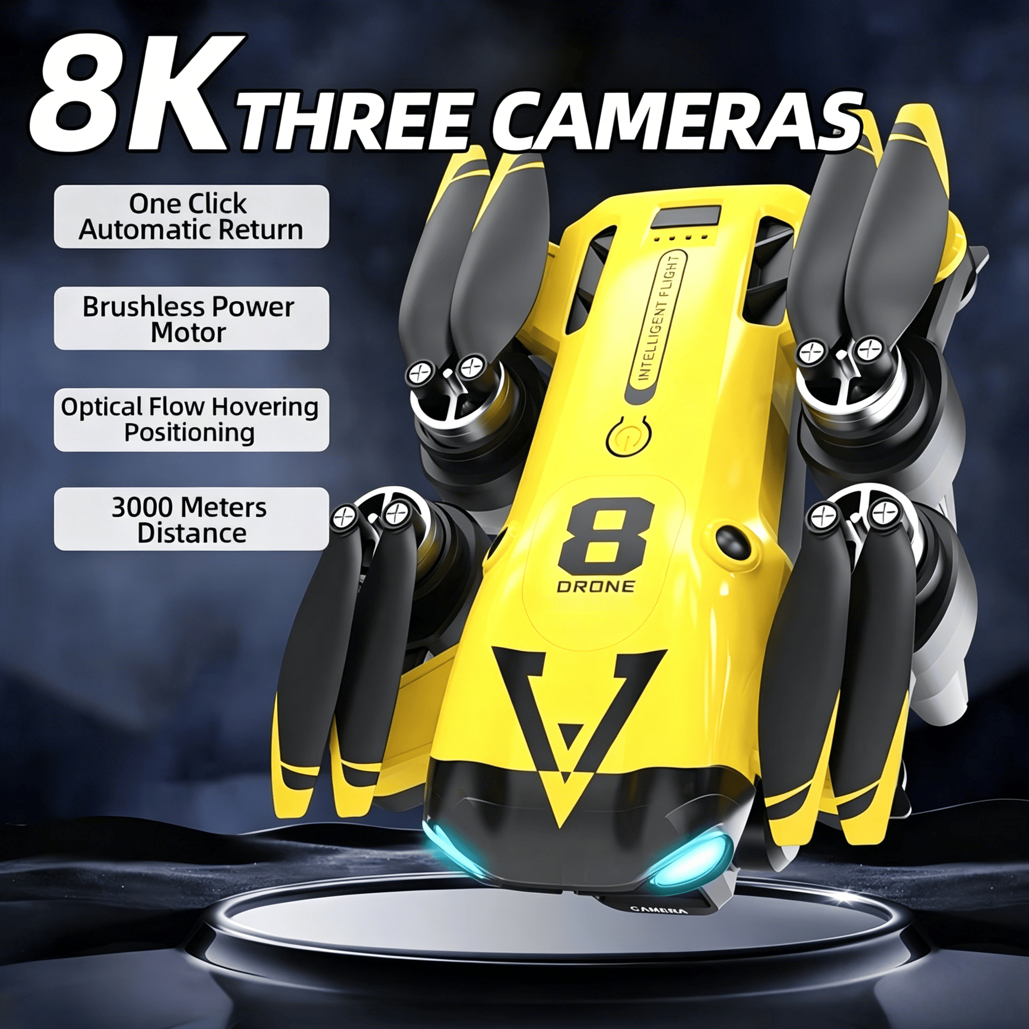 Drone Racing Camera - New Quadcopter with Triple Cameras, Optical