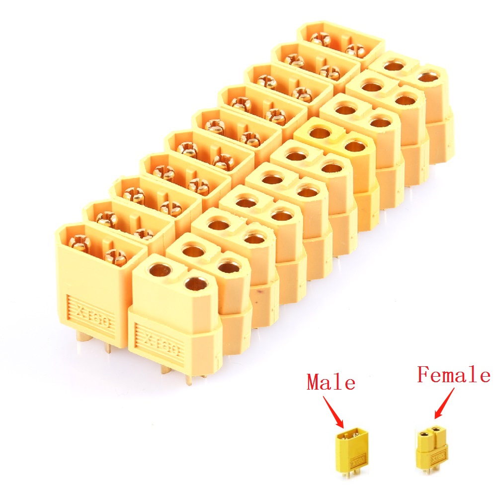 Drone Racing Battery - HOBBYMATE 1/5/10 Pairs XT60 Plug Male