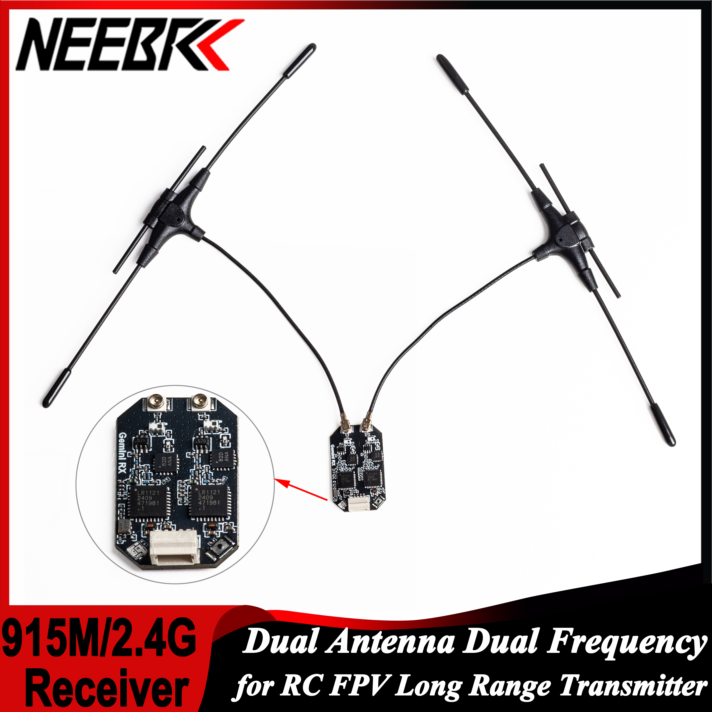 Drone Racing Frame - ELRS 915MHz/2.4GHz Gemini Dual Antenna Dual