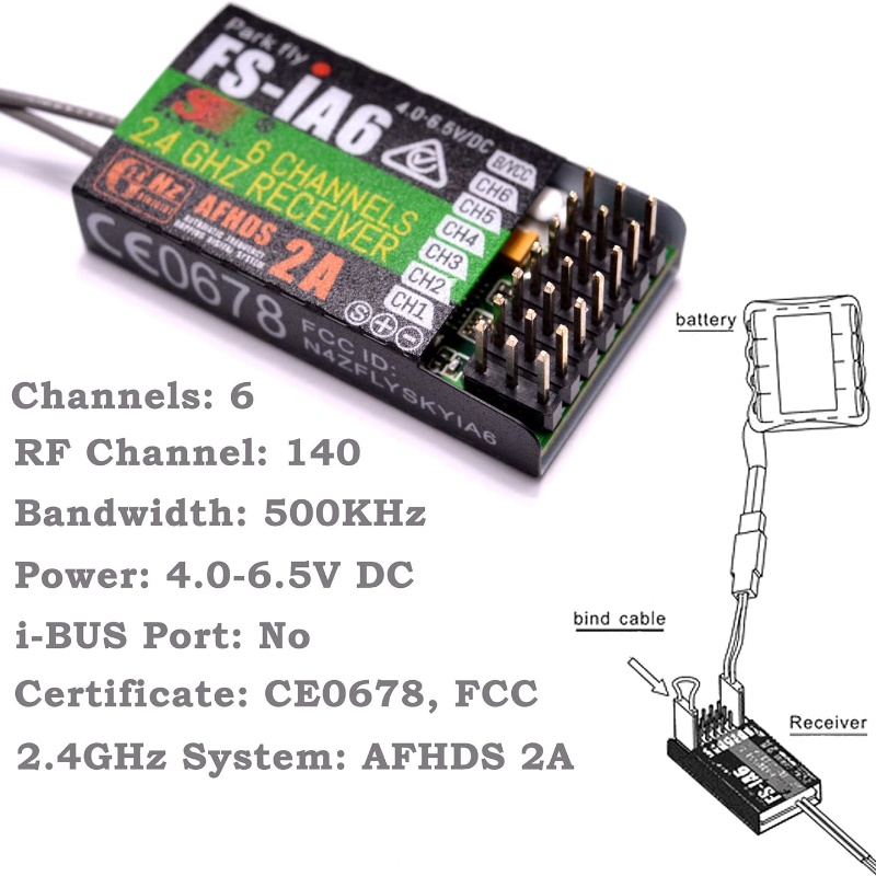 Flysky FS-IA6 Receiver 6CH Dua - Drone Racing Receiver review and price