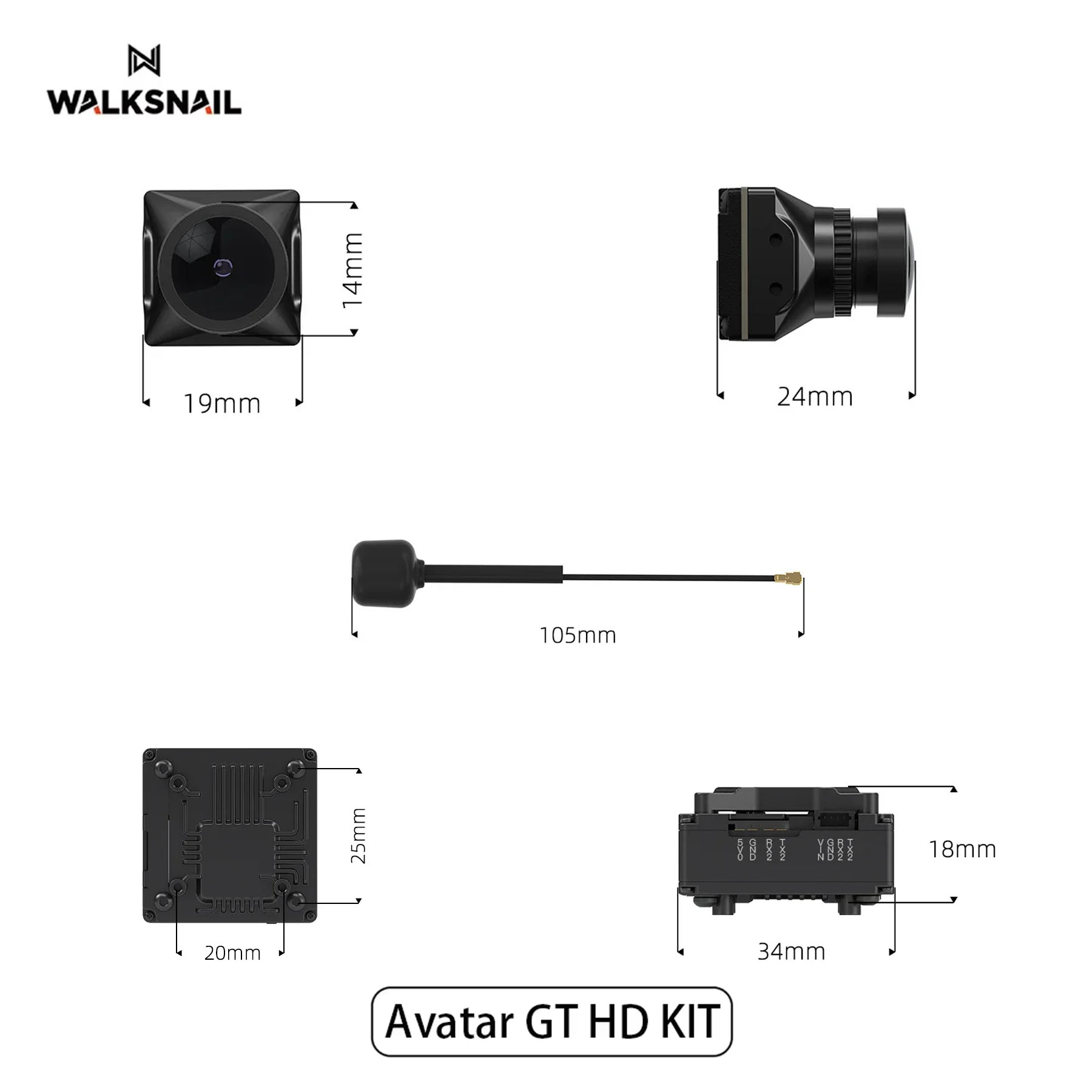 Walksnail Avatar GT HD KIT 2W  - Drone Racing Camera review and price
