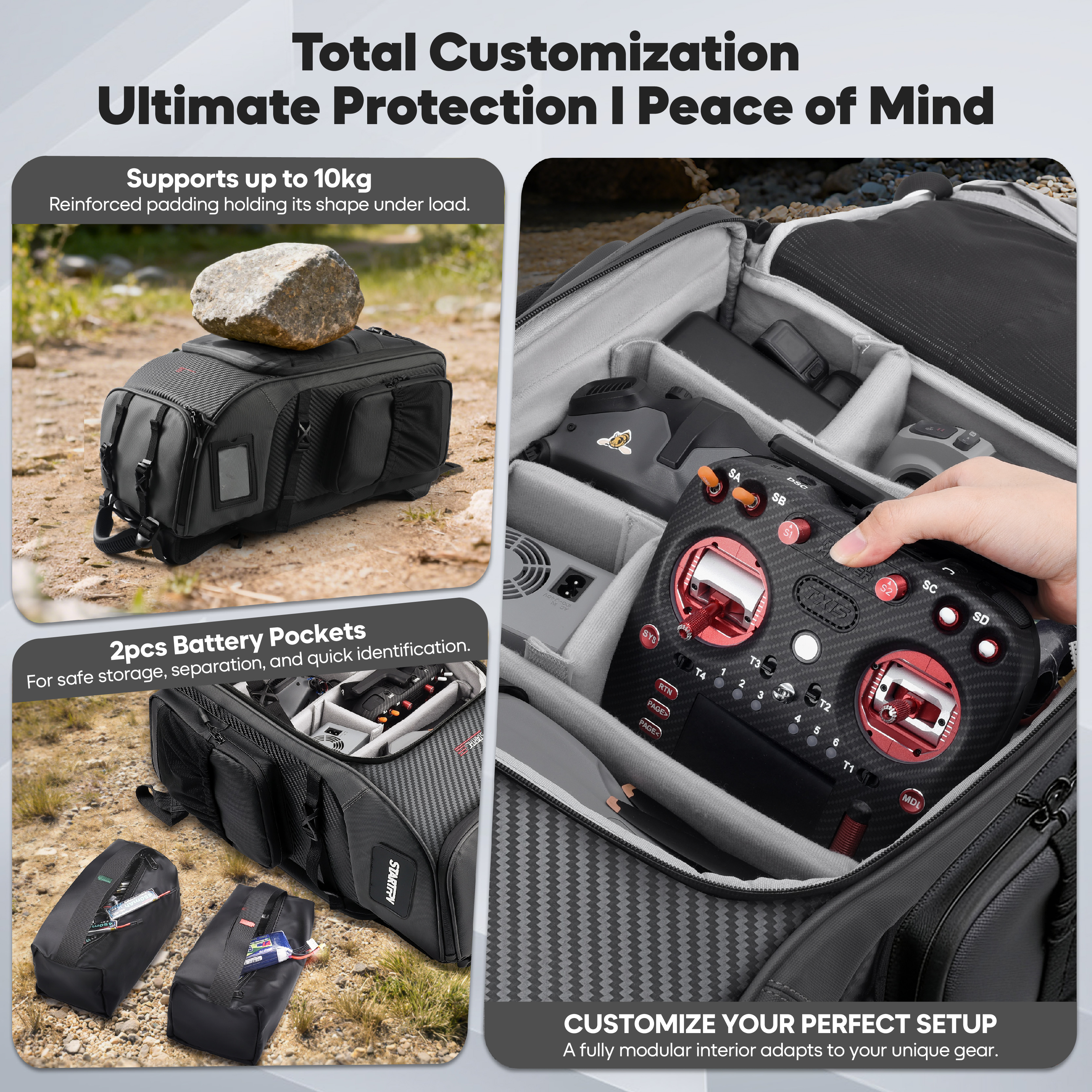FPV Drone Backpack 40L Profess - Drone Racing Goggles review and price
