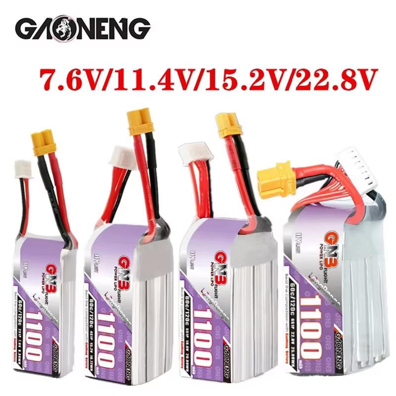GNB 1100mAh 2S 3S 4S 6S 60C/12 - Drone Racing Battery review and price