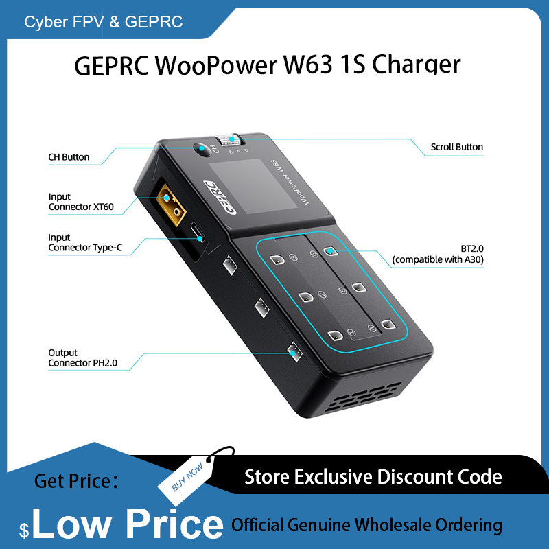 GEPRC WooPower W63 1S Charger  - Drone Racing Charger review and price