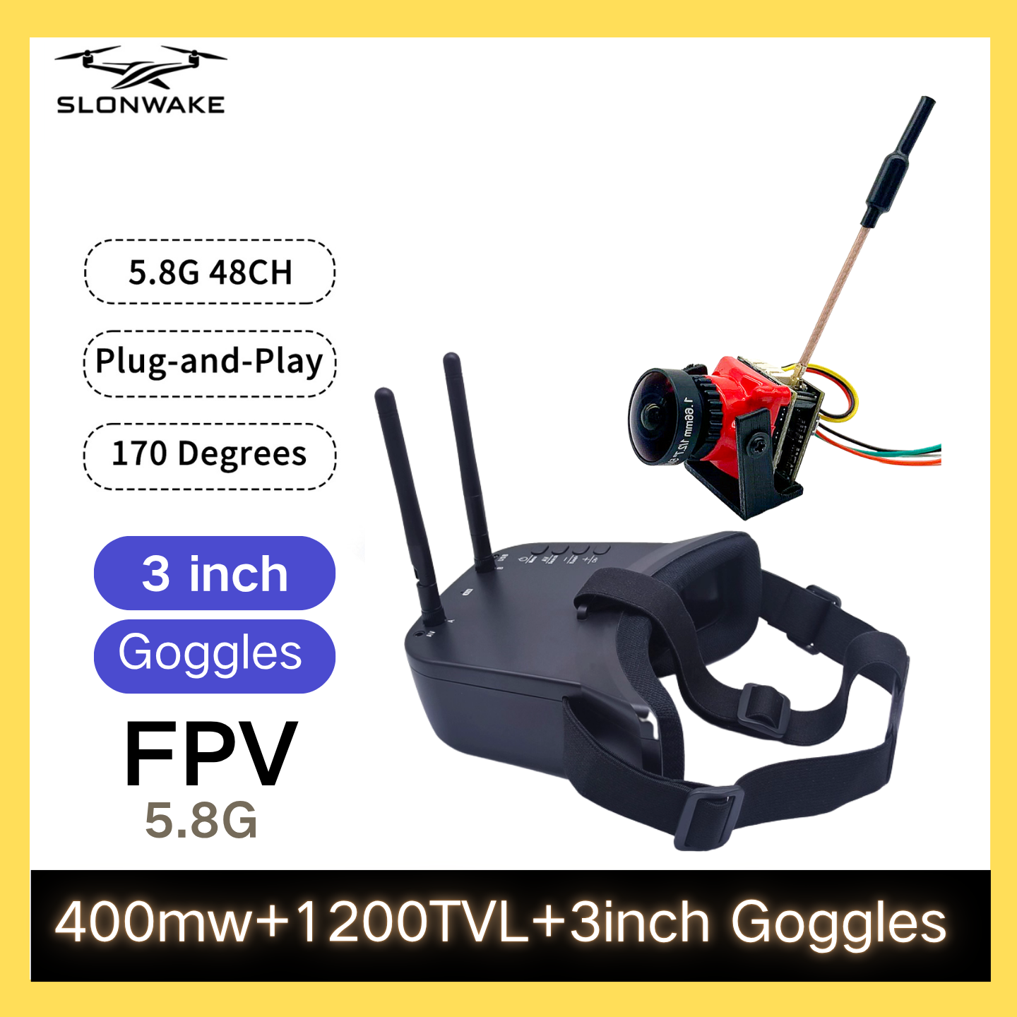 SLONWAKE 5.8G 48CH FPV 400mw V - Drone Racing Frame review and price