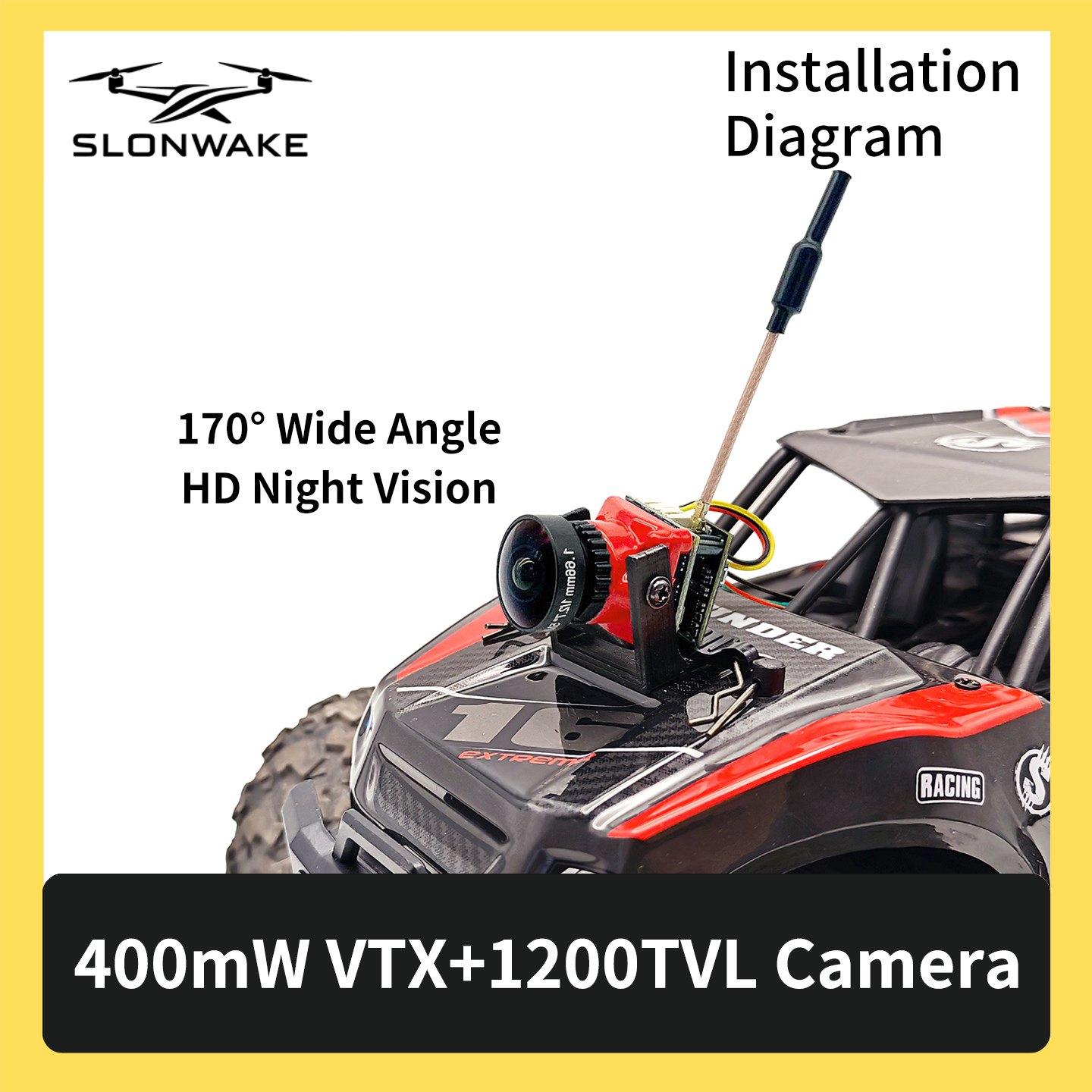 SLONWAKE 5.8G 48CH FPV 400mw V - Drone Racing Frame review and price