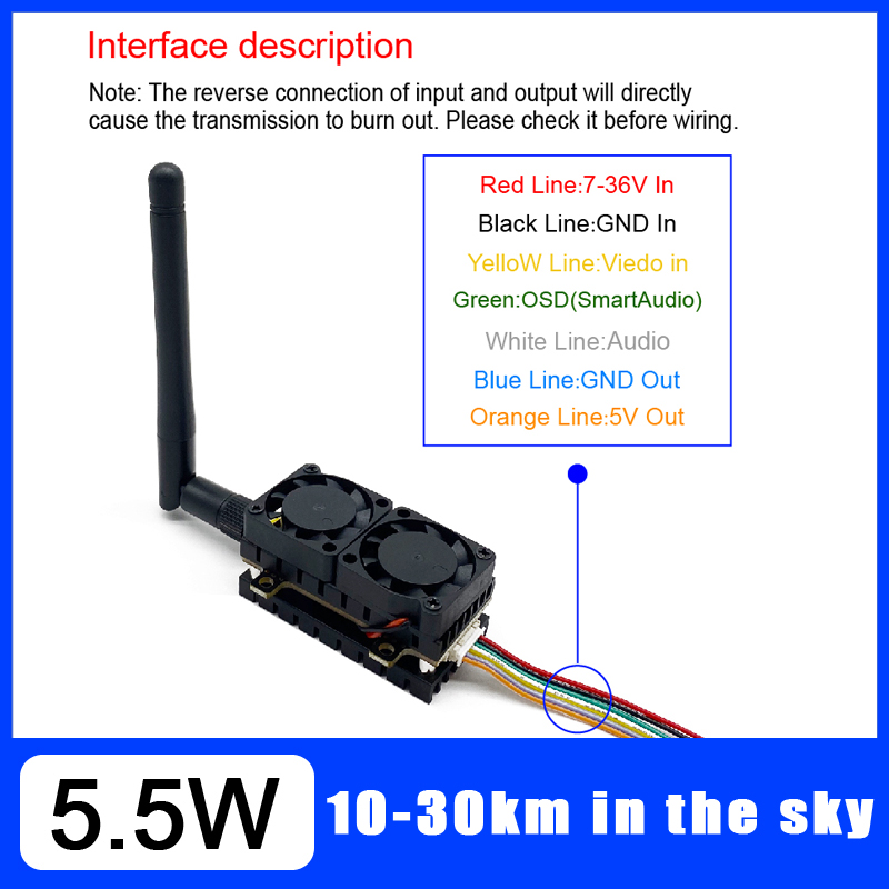 Long Range 5.8GHz 5.5W Video T - Drone Racing Vtx review and price